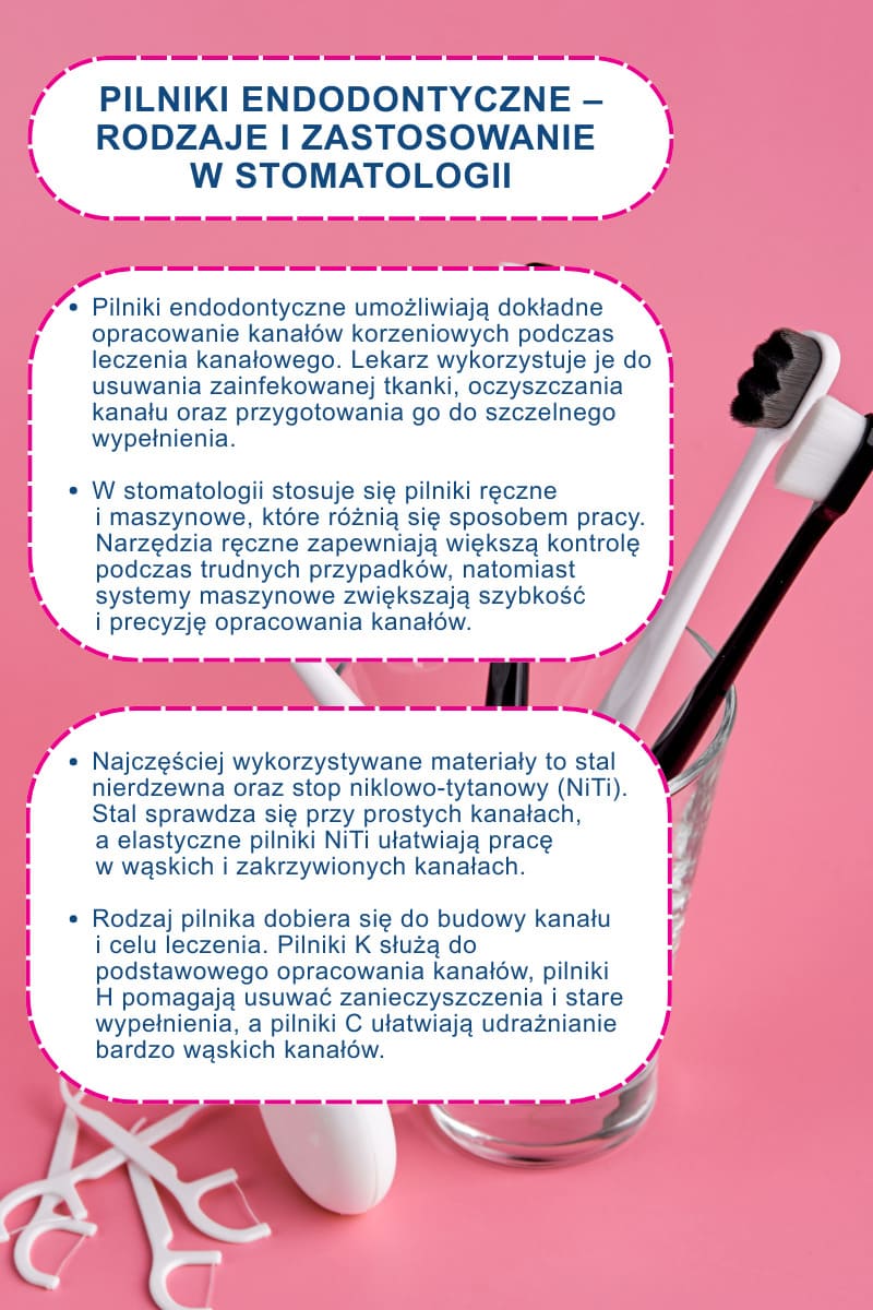 Pilniki endodontyczne – rodzaje i zastosowanie w stomatologii